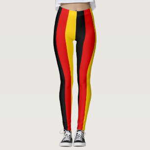 Germany National Flag Colours Vertical Striped Leggings
