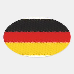 Germany National Flag Oval Sticker