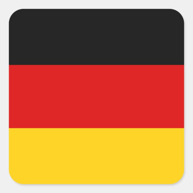Germany National World Flag Square Sticker (Front)