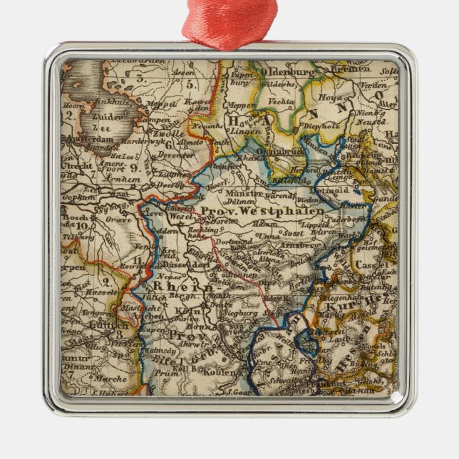 Germany, Netherlands, and Belgium Metal Tree Decoration (Front)