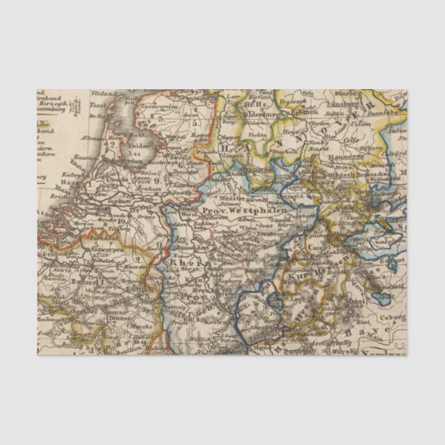 Germany, Netherlands, and Belgium Tissue Paper (Front)