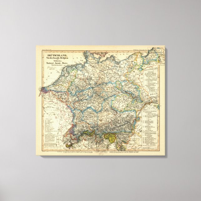 Germany Netherlands Belgium Canvas Print (Front)