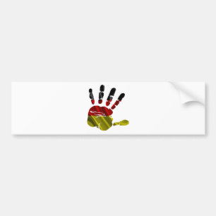 GERMANY NICE HAND FLAG PRODUCTS BUMPER STICKER