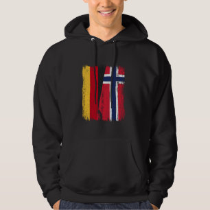 Germany Norway Half Flag German Norwegian Ancestry Hoodie