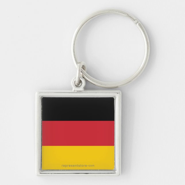 Germany Plain Flag Key Ring (Front)