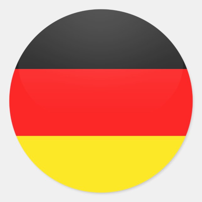 Germany quality Flag Circle Classic Round Sticker (Front)