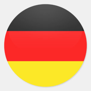 Germany quality Flag Circle Classic Round Sticker