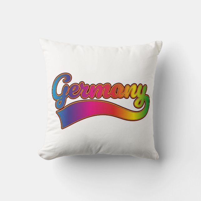 Germany Rainbow logo Cushion (Front)