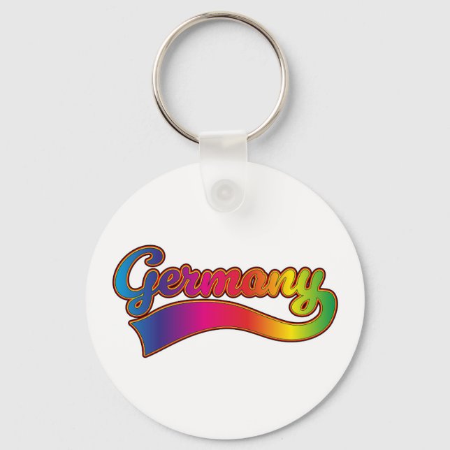 Germany Rainbow logo Key Ring (Front)