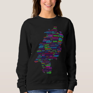 Germany Range Map Hessen States Sweatshirt