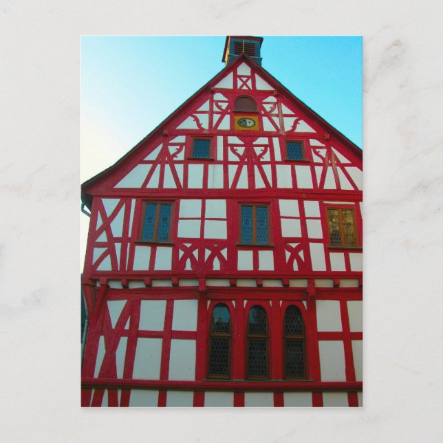 Germany, Rhineland, Rhens, halftimbered houses 3 Postcard (Front)
