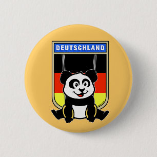 Germany Rings Panda 6 Cm Round Badge
