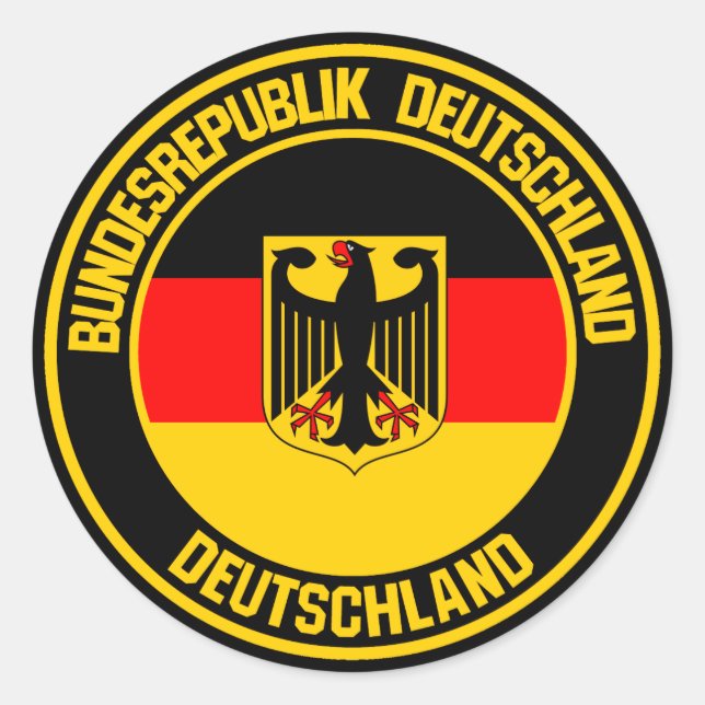 Germany Round Emblem Classic Round Sticker (Front)