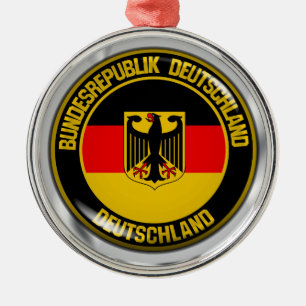 Germany Round Emblem Metal Tree Decoration
