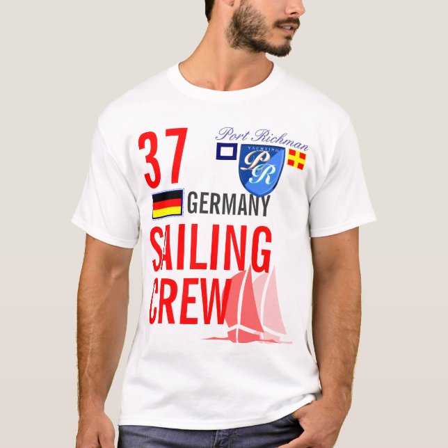Germany Sailing Crew Nautical T-Shirt (Front)
