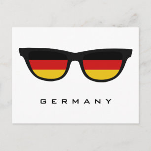 Germany Shades custom text & colour postcard