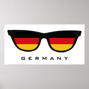 Germany Shades custom text & colour poster