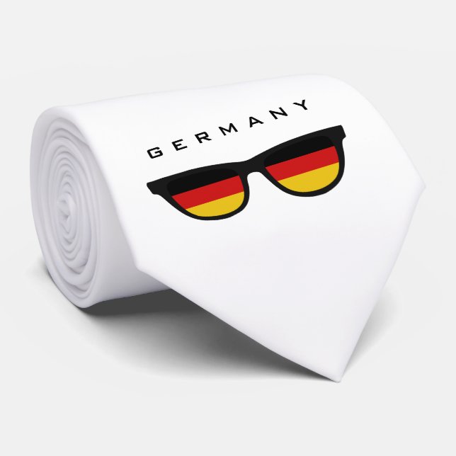 Germany Shades custom text & colour tie (Rolled)