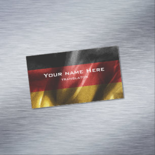 Germany silk flag magnetic business card