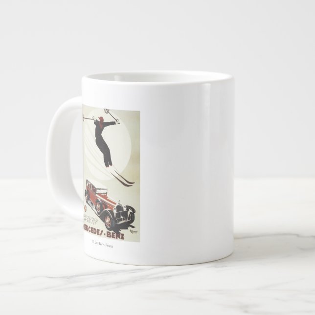 Germany - Skier Jumping Large Coffee Mug (Front Left)