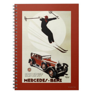 Germany - Skier Jumping Spiral Notebook