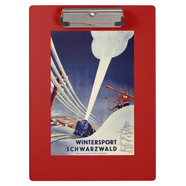 Germany - Skiing in the Black Forest Clipboard (Front)