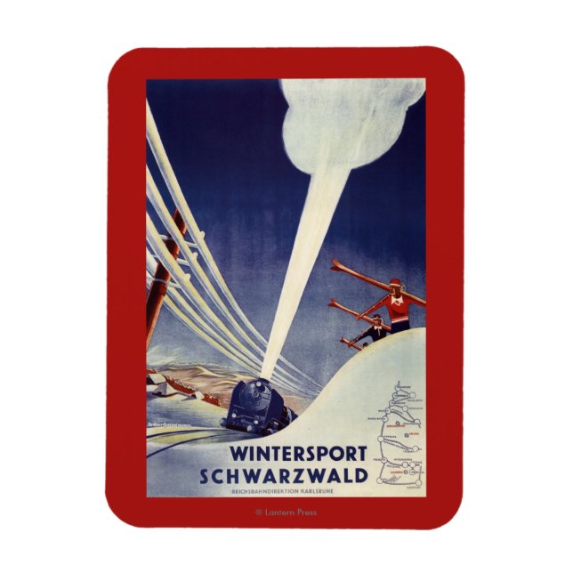 Germany - Skiing in the Black Forest Magnet (Vertical)