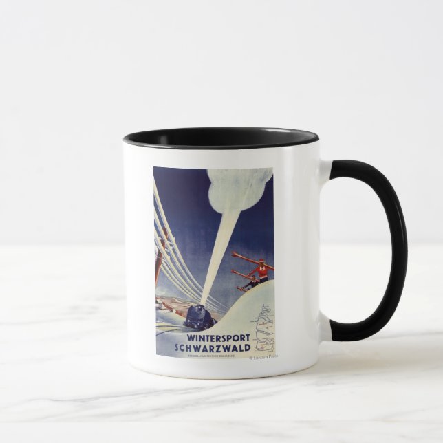 Germany - Skiing in the Black Forest Mug (Right)
