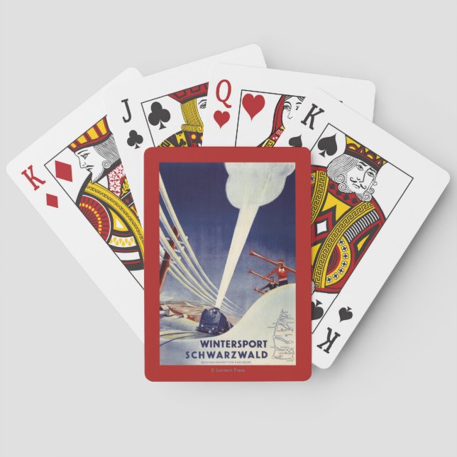Germany - Skiing in the Black Forest Playing Cards (Back)