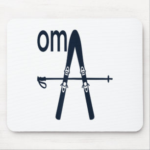 Germany skiing skier oma german grandma mouse pad