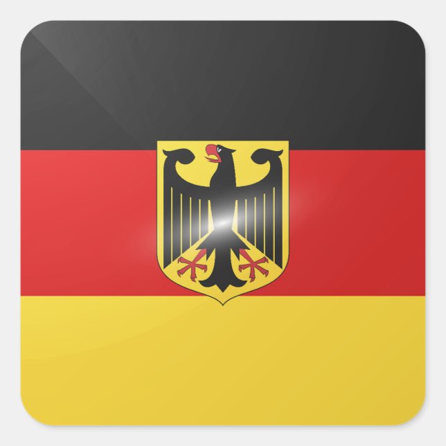 Germany square glossy flag sticker (Front)