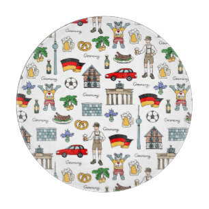 Germany Symbols Pattern Cutting Board