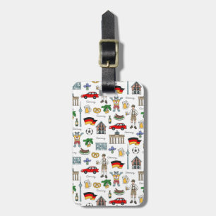 Germany Symbols Pattern Luggage Tag