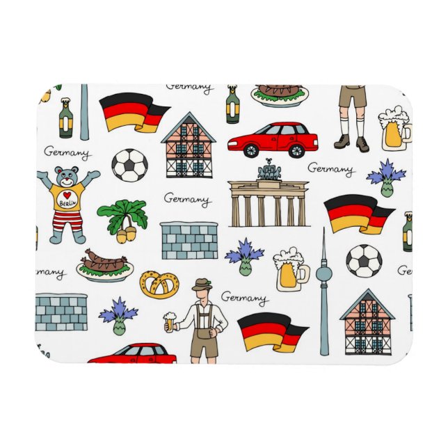 Germany | Symbols Pattern Magnet (Horizontal)