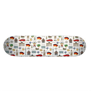 Germany Symbols Pattern Skateboard
