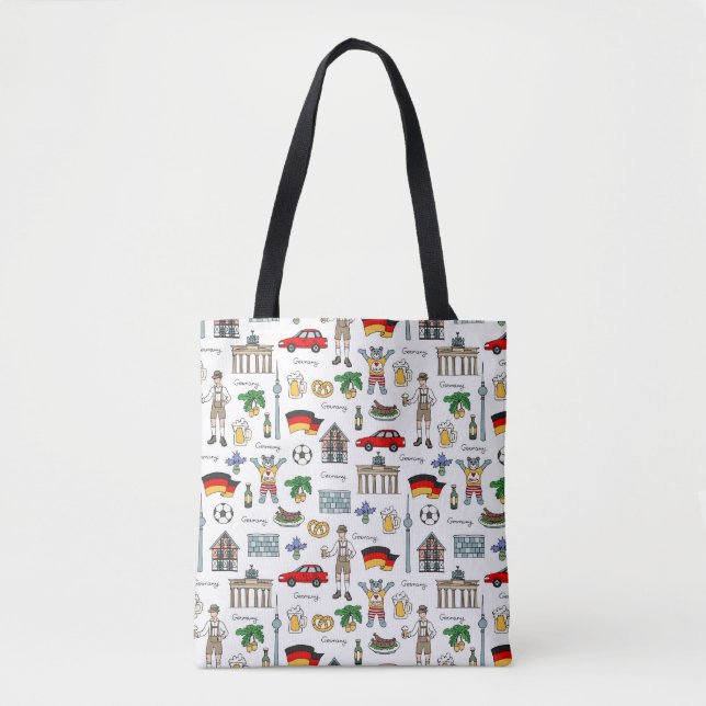 Germany | Symbols Pattern Tote Bag (Front)