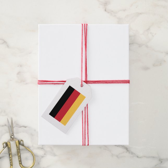 Germany Theme German Flag Gift Tag (With Twine)