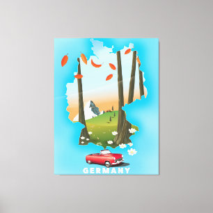 Germany Travel poster. Canvas Print