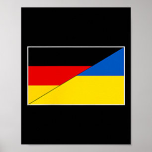 Germany Ukraine Flag German Ukrainian Support Citi Poster