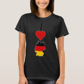 Germany Vertical I Love German Flag Map Women's T-Shirt (Front)