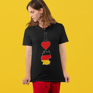 Germany Vertical I Love German Flag Map Women's T-Shirt