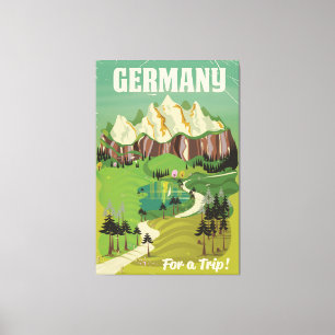 Germany vintage style travel poster canvas print
