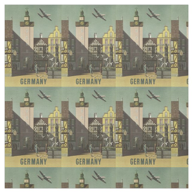 Germany Vintage Travel customisable fabric (Swatch)