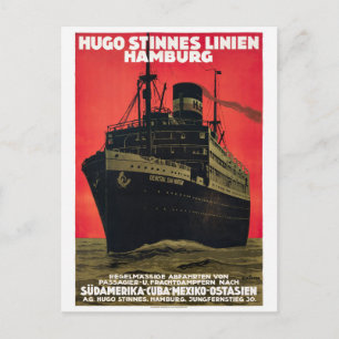 Germany Vintage Travel Poster Restored 1930 Postcard