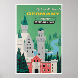 Germany Wall Art Vintage Travel Poster Print