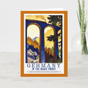 Germany's Black Forest Vintage Travel Poster Holiday Card