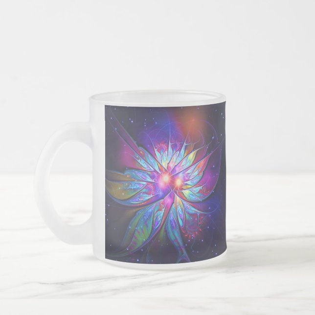 Germination Frosted Glass Coffee Mug (Left)
