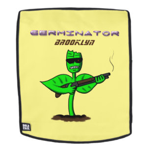 Germinator cyborg plant funny cartoon backpack