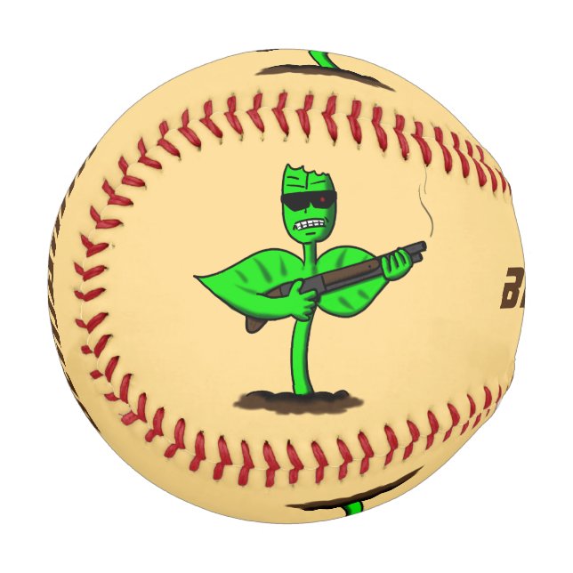 Germinator cyborg plant funny cartoon baseball (Front Left)