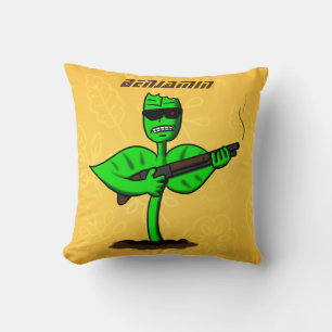 Germinator cyborg plant funny cartoon cushion